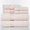 Hastings Home 100 percent Cotton Hotel 6 Piece Towel Set - Ivory 196312YHD - alternate 3